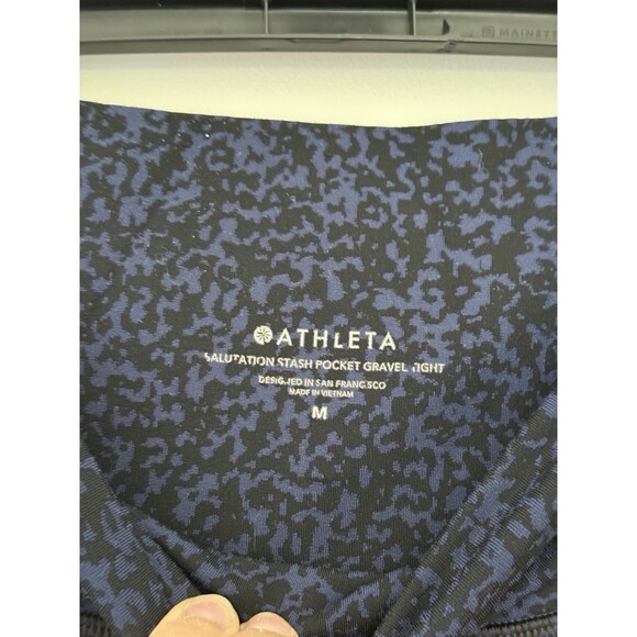 ATHLETA Salutation Stash Pocket Gravel 7/8 Tight Dress Blue Medium athleisure - Picture 4 of 5